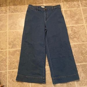 Wide Leg Cropped Pants H&M